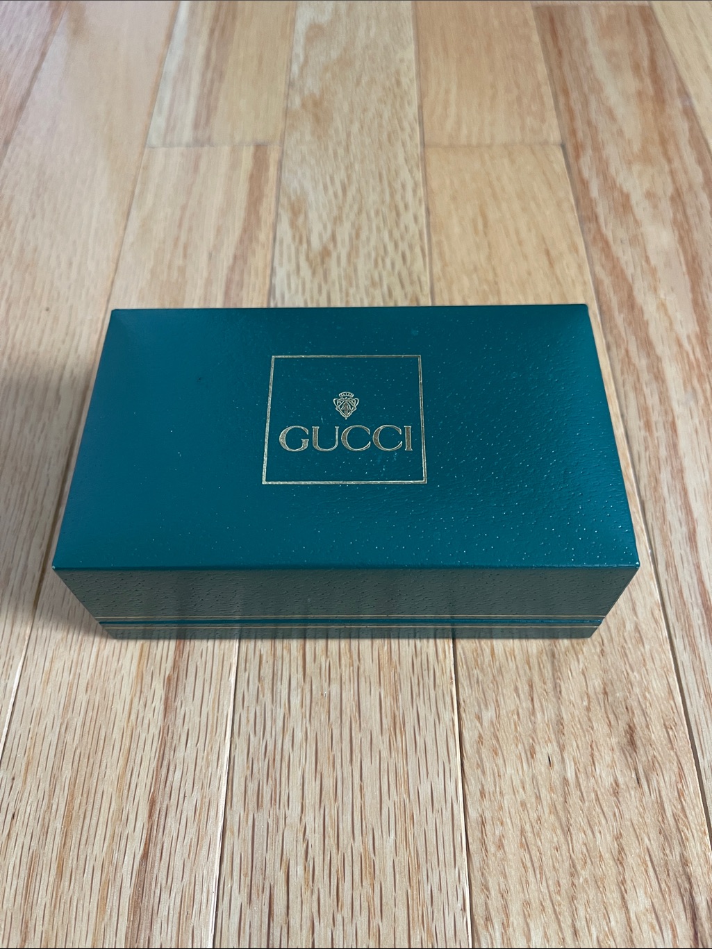 Gucci Teal Green And Gold Watch Box